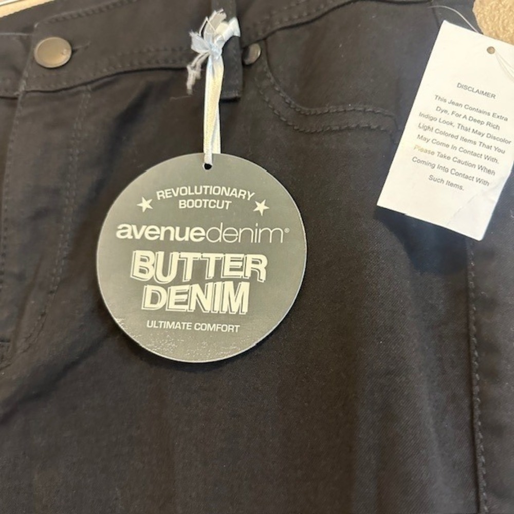 NWT Avenue‎ Denim Women's Butter Denim Black Bootcut Stretch Jeans 14 Inseam 31" - Picture 4 of 11